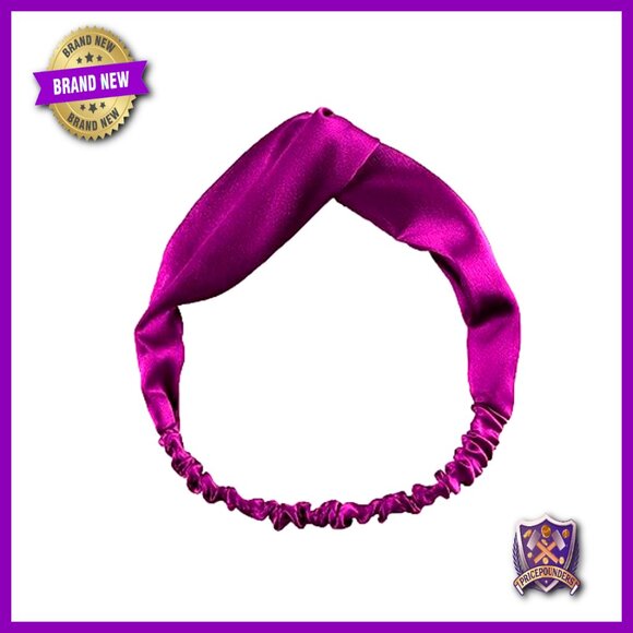 3-Pack 100% Mulberry Silk Headbands, Elastic Twisted Hair Wrap Turban main image 2